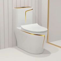 BỒN CẦU KHỐI TRẮNG CHỈ VÀNG